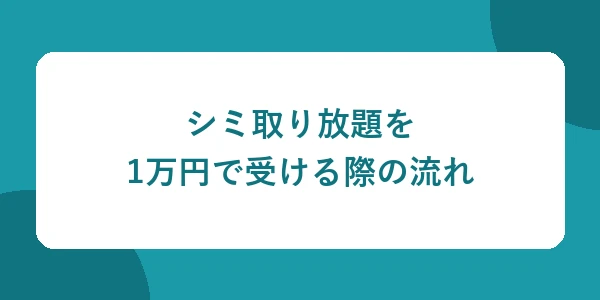 シミ取り放題を1万円で受ける際の流れ